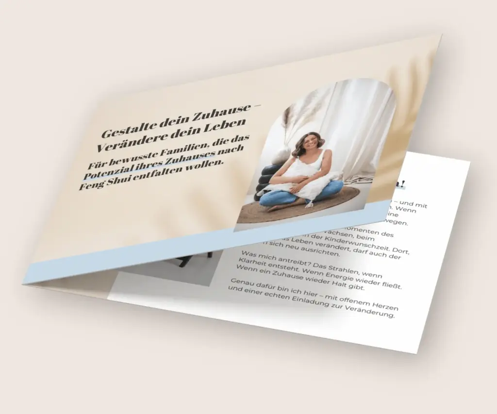 Portfolio Flyer Feng Shui Beratung